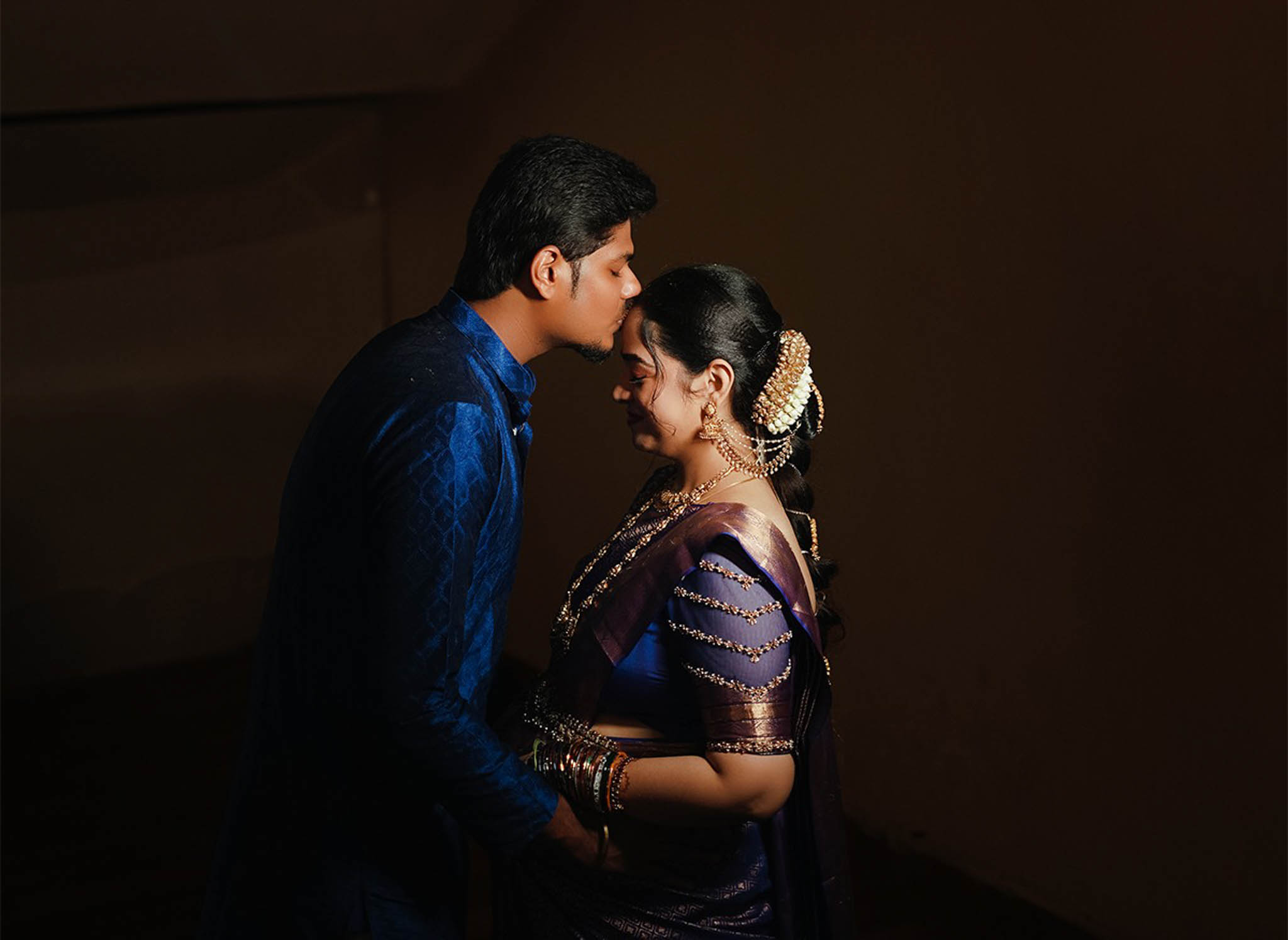 Candid engagement moment