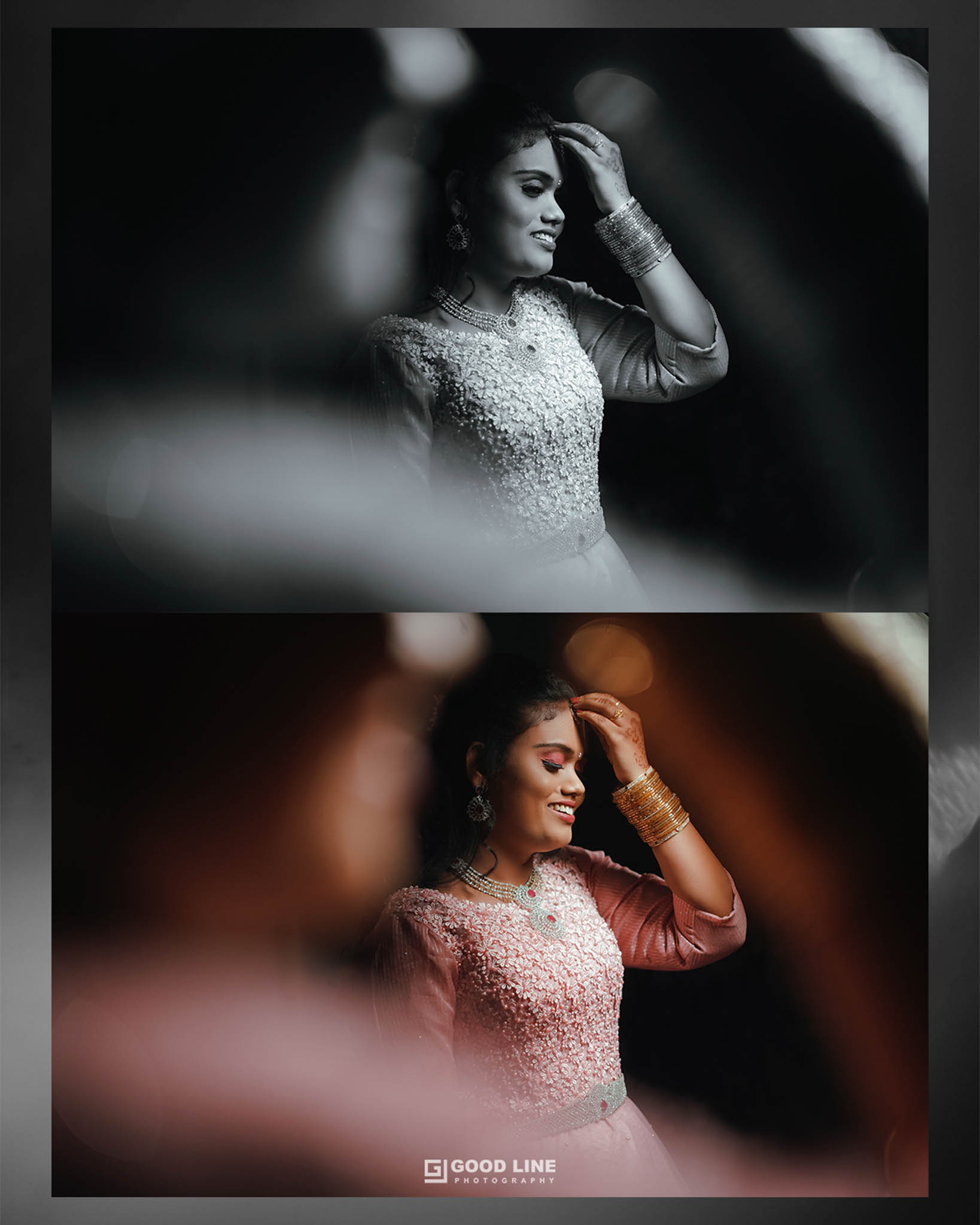 Bride in wedding gown photoshoot